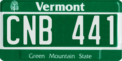 VT license plate CNB441