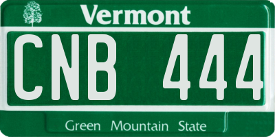 VT license plate CNB444
