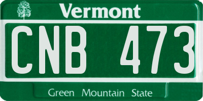 VT license plate CNB473
