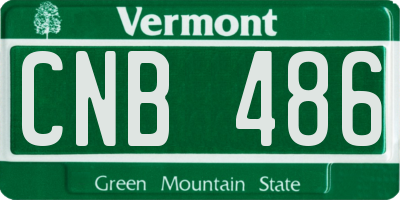 VT license plate CNB486