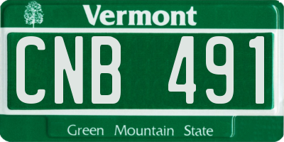 VT license plate CNB491