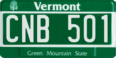 VT license plate CNB501