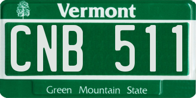 VT license plate CNB511