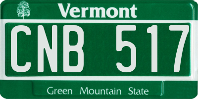 VT license plate CNB517