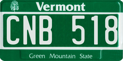 VT license plate CNB518