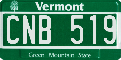 VT license plate CNB519
