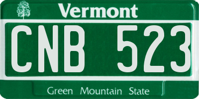 VT license plate CNB523