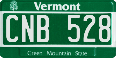 VT license plate CNB528