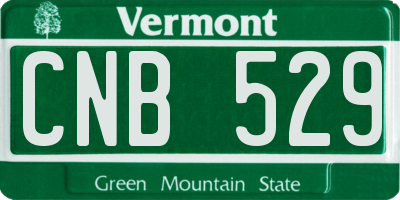 VT license plate CNB529