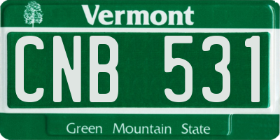 VT license plate CNB531