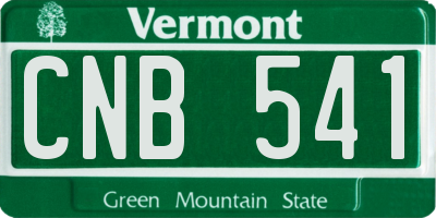 VT license plate CNB541