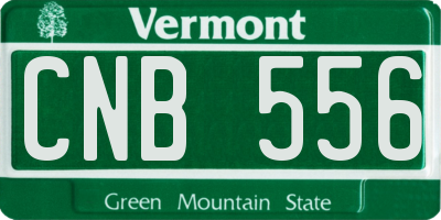 VT license plate CNB556