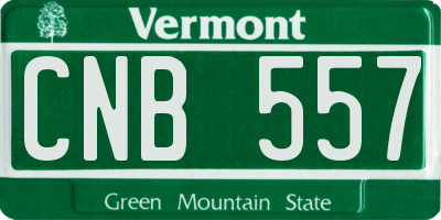 VT license plate CNB557