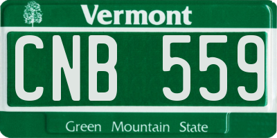 VT license plate CNB559