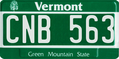 VT license plate CNB563