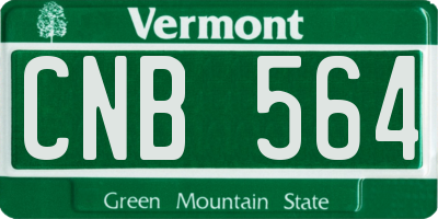 VT license plate CNB564