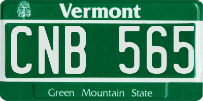 VT license plate CNB565