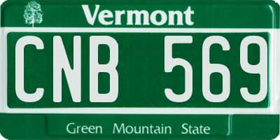 VT license plate CNB569
