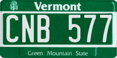 VT license plate CNB577
