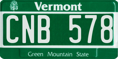 VT license plate CNB578