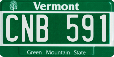 VT license plate CNB591