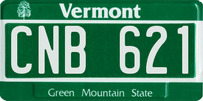 VT license plate CNB621