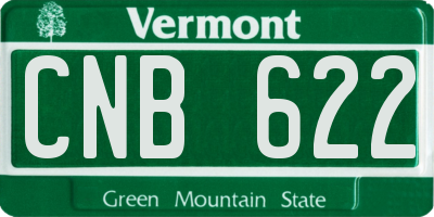 VT license plate CNB622
