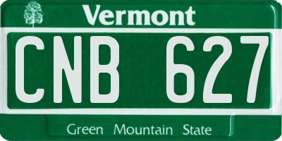 VT license plate CNB627
