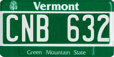 VT license plate CNB632