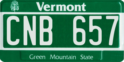 VT license plate CNB657