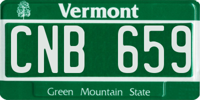 VT license plate CNB659