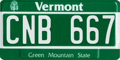 VT license plate CNB667
