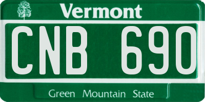 VT license plate CNB690
