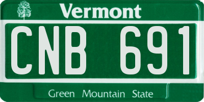 VT license plate CNB691