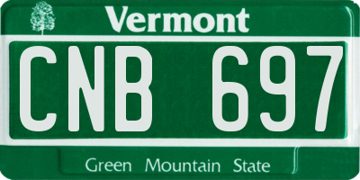 VT license plate CNB697