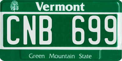 VT license plate CNB699