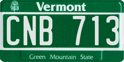 VT license plate CNB713