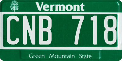 VT license plate CNB718