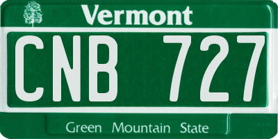 VT license plate CNB727
