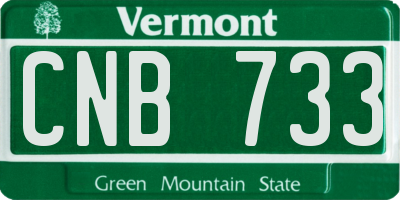 VT license plate CNB733