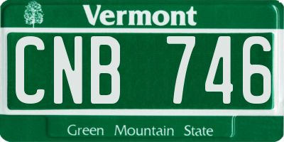 VT license plate CNB746