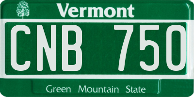 VT license plate CNB750
