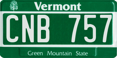 VT license plate CNB757