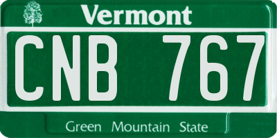 VT license plate CNB767