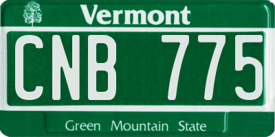 VT license plate CNB775