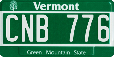 VT license plate CNB776