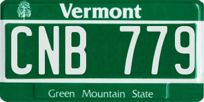 VT license plate CNB779
