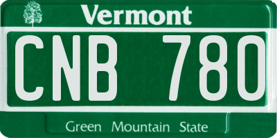 VT license plate CNB780