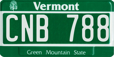VT license plate CNB788