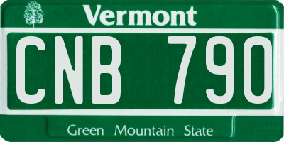 VT license plate CNB790